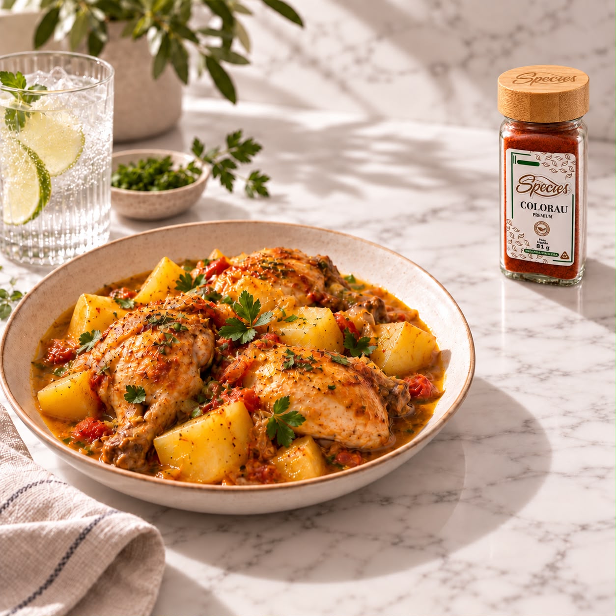 FRANGO ENSOPADO COM BATATA