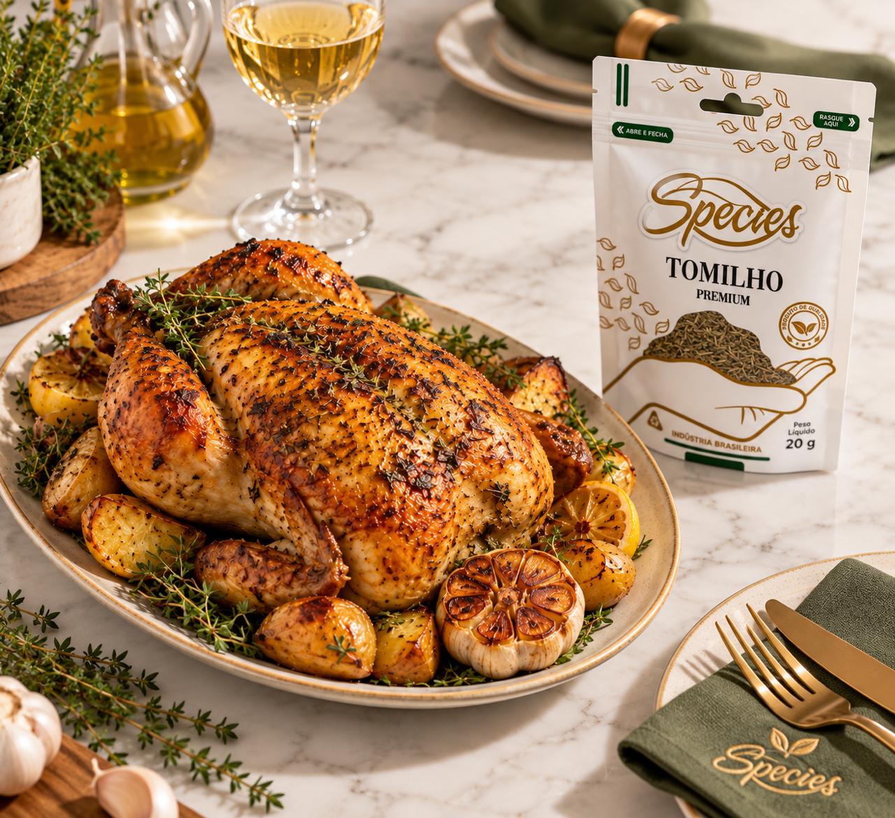 FRANGO ASSADO COM TOMILHO