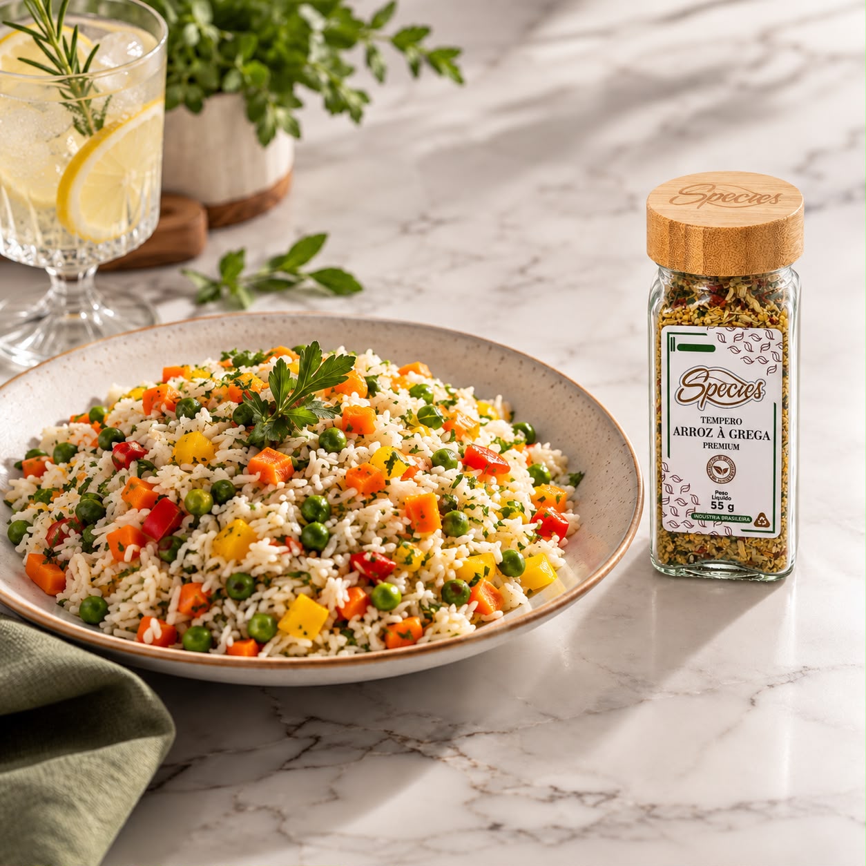 Tempero para Arroz à Grega Premium Species 55g
